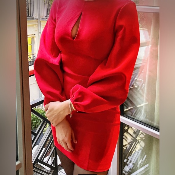 CINQ A SEPT Red mini dress - Picture 1 of 5